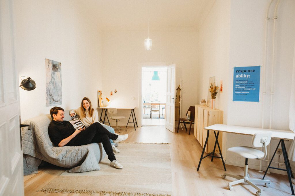 Shared kitchen at CU.Office Berlin coworking space